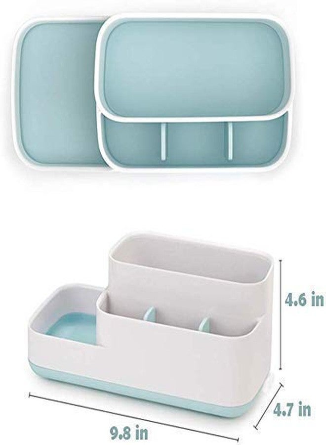 AKbha 5 Compartment Soap, Hand Wash, Tooth Brush, Cosmetics, Shaving Kit and Toiletry Stand-Kitchen and Bathroom Sink Caddy Storage Organizer(Multi Color) - Image 3